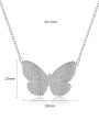 thumb Copper With White Gold Plated Fashion Butterfly Necklaces 3