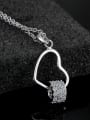 thumb Fashion Hollow Heart Cubic Zirconias 925 Sterling Silver Pendant 2