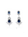 thumb S925 Sterling Silver Anti-allergy Dinner  European and American quality Cluster earring 0