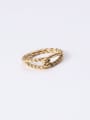 thumb Titanium With Gold Plated Simplistic  Hollow Geometric Band Rings 1