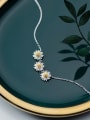 thumb 925 Sterling Silver With Platinum Plated Cute Flower Necklaces 2