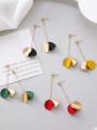 thumb Alloy With Gold Plated Simplistic Arc Wafer  Threader Earrings 0