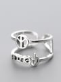 thumb Exquisite Double Layer Airplane Shaped S925 Silver Ring 0