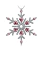 thumb 18K White Gold Austria Crystal Snowflake Shaped Necklace 2