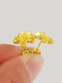 thumb Fashionable Star Shaped 24K Gold Plated Copper Stud Earrings 2