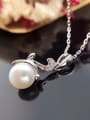 thumb Simple Freshwater Pearl Geometrical Necklace 2