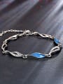 thumb Trendy Blue Wave Shaped Enamel Bracelet 2