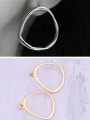 thumb Titanium With Gold Plated Simplistic  Hollow Geometric Hoop Earrings 1