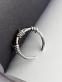 thumb Simple Antique Silver Plated Opening Silver Ring 1