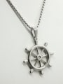 thumb Anchor Pendant Stainless Steel Necklace 0