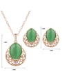 thumb Alloy Imitation-gold Plated Vintage style Artificial Stones Hollow Two Pieces Jewelry Set 3