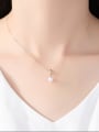 thumb Pure Silver Natural Freshwater Pearl plated 18K-gold Necklace 1