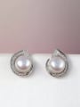 thumb Freshwater Pearl Geometrical stud Earring 0