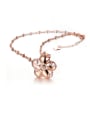 thumb Flower Zircon Rose Gold Necklace 0