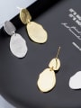 thumb 925 Sterling Silver With 18k Gold Plated Trendy Geometric Drop Earrings 0