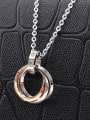 thumb Simple Three Rings Lovers Necklace 1