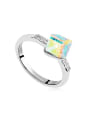 thumb Simple Cubic austrian Crystal Alloy Ring 0