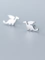 thumb 925 Sterling Silver With Silver Plated Cute Dragon Stud Earrings 1