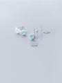 thumb 925 Sterling Silver With Cubic Zirconia Classic Irregular Stud Earrings 1