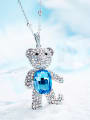 thumb Bear-shaped austrian Crystal Necklace 2
