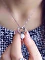 thumb Freshwater Pearl Hollow Kitty Necklace 1