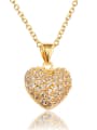 thumb Noble 18K Gold Plated Heart Shaped Zircon Necklace 0