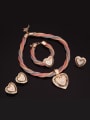 thumb 2018 Alloy Imitation-gold Plated Fashion Heart-shaped Four Pieces Jewelry Set 1
