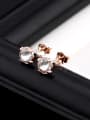 thumb Fashion 925 Sterling Silver Zircon Rose Gold Anti-allergic stud Earring 2