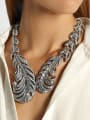 thumb Exaggerated Feather Alloy Necklace 1