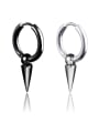 thumb Stainless Steel With Black Gun Plated Personality Geometric Clip On Earrings 0