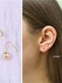 thumb Titanium With Gold Plated Personality Round Clip On Earrings 1