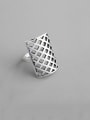 thumb 925 Sterling Silver With Antique Silver Plated  Geometric Free Size Rings 2