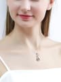 thumb Snowman Shaped Crystals Necklace 1