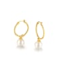 thumb Stainless Steel With Gold Plated Simplistic Round Clip On Earrings 3