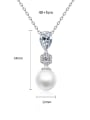 thumb Copper inlaid AAA zircon imitation pearl Water Drop Necklace 3