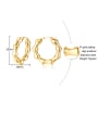 thumb Stainless Steel With Gold Plated Simplistic Round Hoop Earrings 2