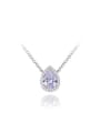 thumb Personality Water Drop Shaped AAA Zircon Necklace 0