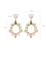 thumb Alloy With Gold Plated Fashion Hollow  Flower Drop Earrings 2