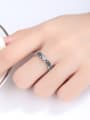thumb 925 Sterling Silver With  Cubic Zirconia  Vintage Geometric Free Size Rings 1