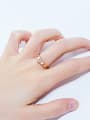 thumb Stainless Steel With Rose Gold Plated Cute Heart Band Rings 2