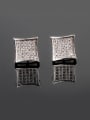 thumb Square AAA Zircon Europe And The United State Quality stud Earring 0
