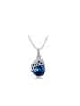 thumb White Gold Water Drop Shaped Crystal Necklace 0