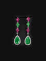 thumb Gold Plated Retro Party Drop Chandelier earring 1