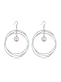 thumb Exaggerated Imitation Pearl Three Rings Alloy Earrings 1