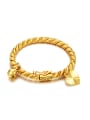thumb 18K Gold Plated Little Bell Heart shaped Bangle 0