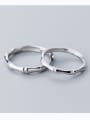 thumb Sterling Silver sluice lovers adjustable size ring 1