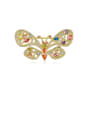 thumb Copper With Cubic Zirconia  Luxury Butterfly Brooches 0