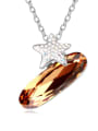 thumb Fashion Oval austrian Crystal Shiny Star Alloy Necklace 3