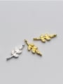 thumb 925 Sterling Silver With 18k Gold Plated Delicate Leaf Connectors 1