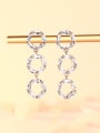 thumb 925 Sterling Silver With Cubic Zirconia Luxury Round Drop Earrings 2